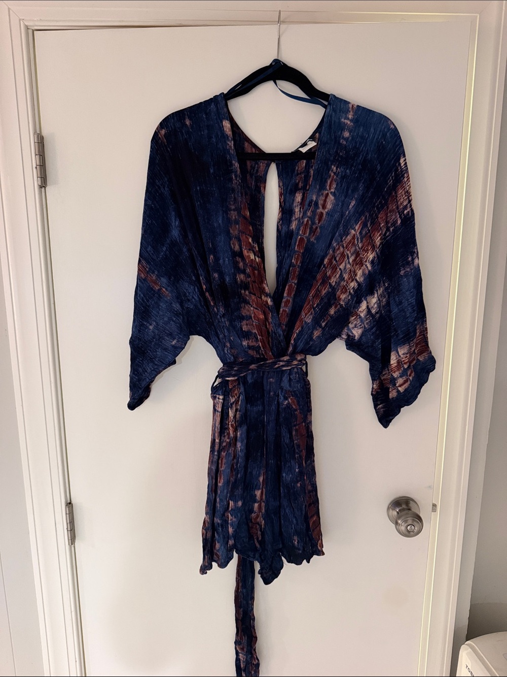 Fashion Nova Navy tie dye playsuit